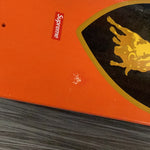 Supreme Automobili Lamborghini Skateboard Deck Orange (NEW W/ FLAWS)
