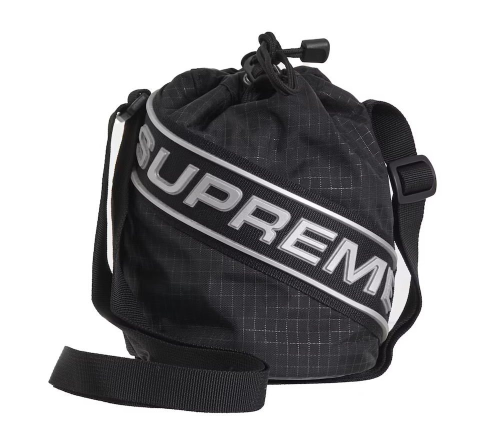 Supreme Black Nylon Shoulder Bag