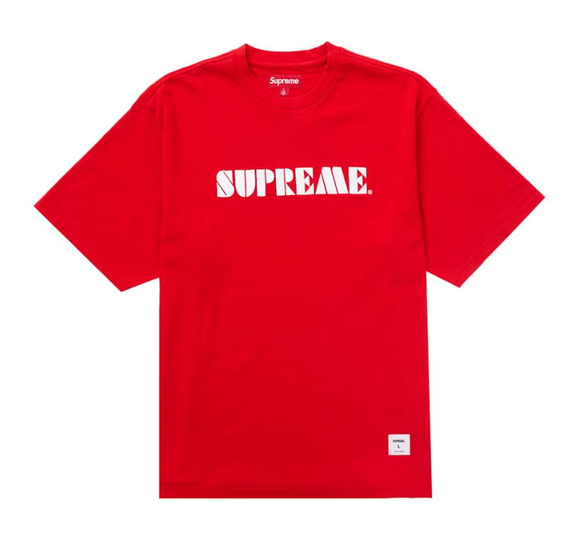 Supreme Stencil Embroidered S/S Top Red – THE FIX