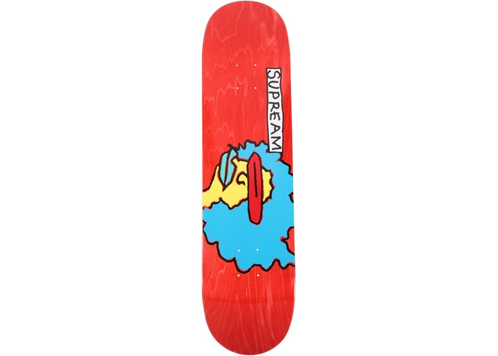 Supreme Shrek Skateboard Deck Red