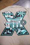 The Fix Kicks "10 Years Circle" Tee Shirt (Oatmeal/Teal)