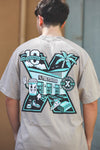 The Fix Kicks "10 Years Circle" Tee Shirt (Oatmeal/Teal)