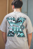 The Fix Kicks "10 Years Circle" Tee Shirt (Oatmeal/Teal)
