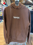 Supreme Bandana Box Logo Hooded Sweatshirt Dark Brown (WORN)