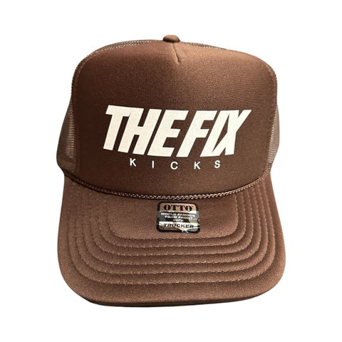 The Fix Kicks Foam Front Trucker Hat "Script" (Brown)