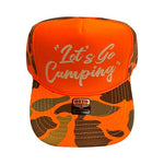 The Fix Kicks Foam Front Trucker Hat "Let's Go Camping" (Neon Camo)