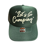 The Fix Kicks Foam Front Trucker Hat "Let's Go Camping" (Dark Green)