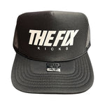 The Fix Kicks Foam Front Trucker Hat "Script" (Black)
