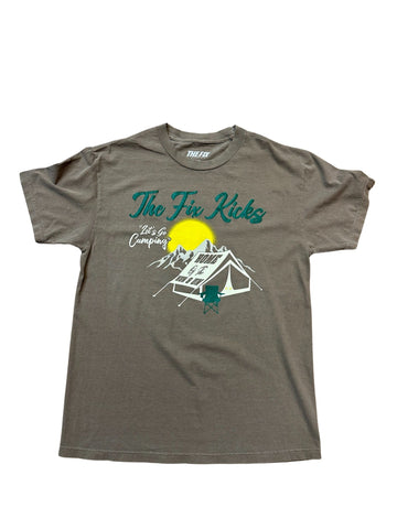 The Fix Kicks "Let's Go Camping" Premium Oversized Tee Shirt (Faded Brown)