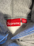 Supreme Cross Box Logo Hooded Sweatshirt Heather Grey (WORN)