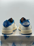 Air Jordan 1 Retro Low OG SP Fragment x Travis Scott Sail Military Blue (WORN)