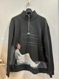 Kith x STAR WARS Leia Quarter Zip Black (WORN)