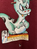 Supreme Dinosaur Tee Burgundy (WORN)