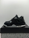 Air Jordan 4 Retro Black Canvas (GS) (WORN) (DAMAGED BOX)