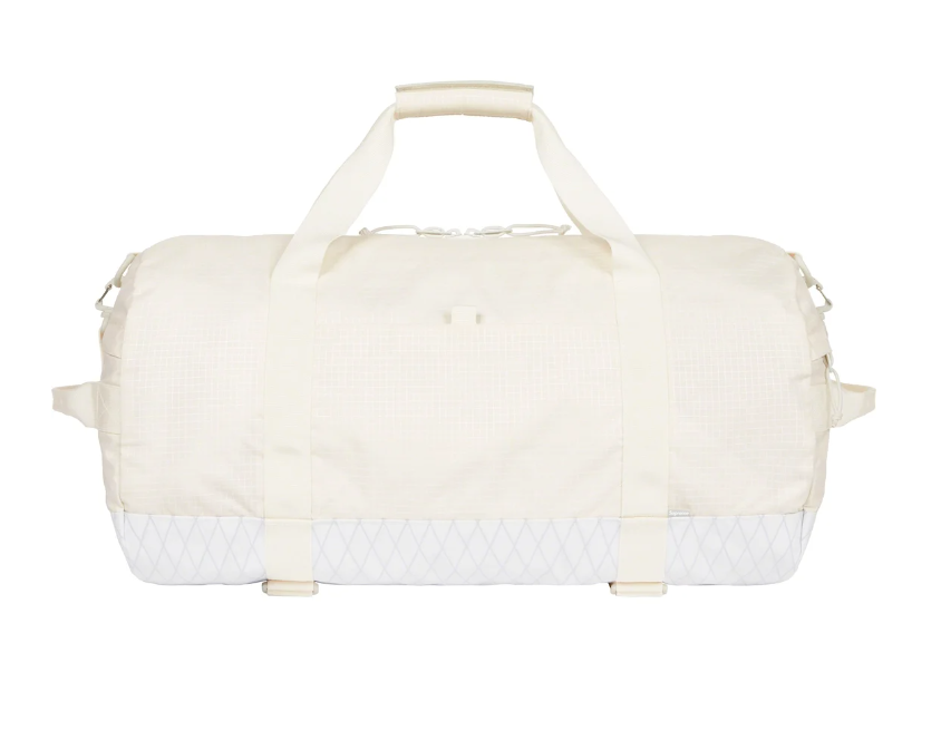White duffle bag hotsell
