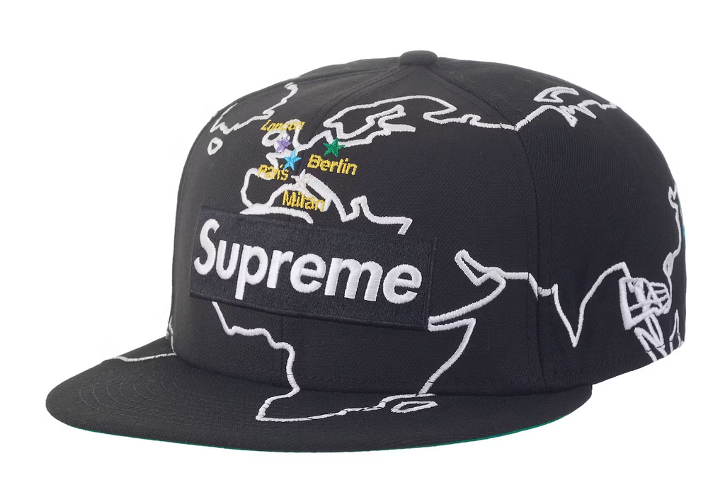 Supreme Worldwide Box Logo New Era Hat Black (FW23)