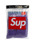 Supreme Hanes Crew Socks (4 Pack) Purple