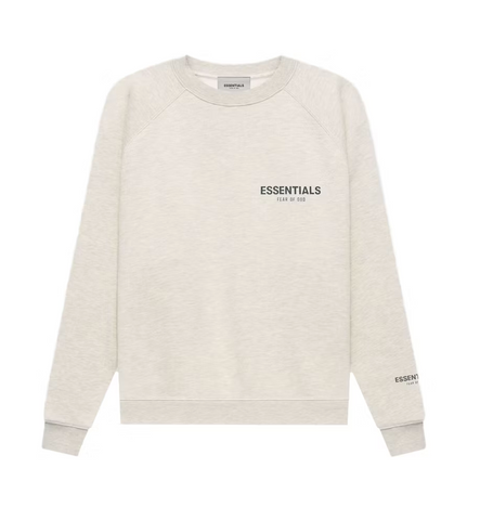 Fear of God Essentials Core Collection Pullover Crewneck Light Heather Oatmeal (FW21)