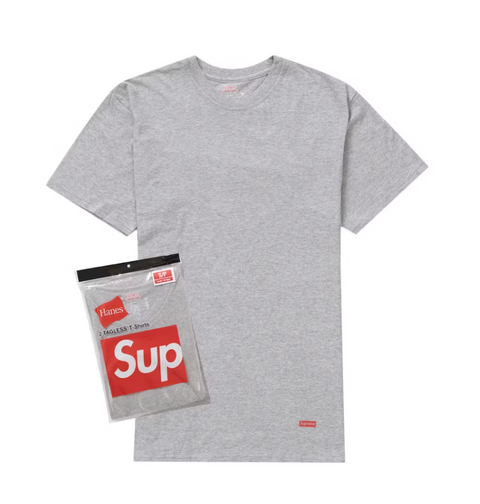 ✨コラボ・黒＆グレー全5枚✨Supreme✕‬Hanes TAGLESS T Supreme Hanes Tagless T-shirt Pack | Black | FARFETCH