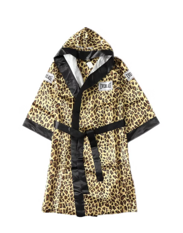 Supreme Everlast Satin Hooded Boxing Robe Leopard