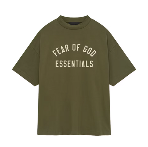 Fear of God Essentials Jersey Crewneck Tee Military