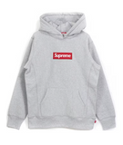 Supreme Box Logo Pullover Hoodie Heather Grey (WORN)
