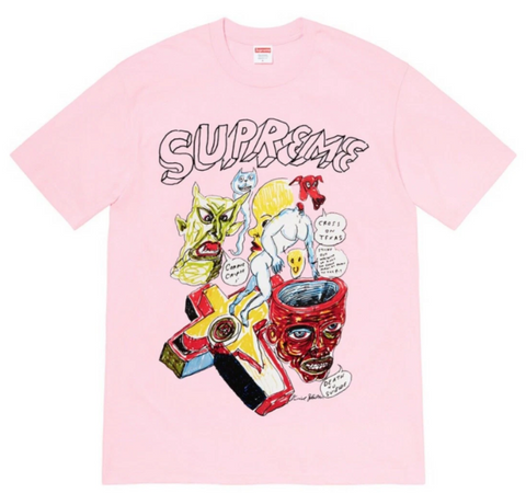 Supreme Daniel Johnston Tee Light Pink