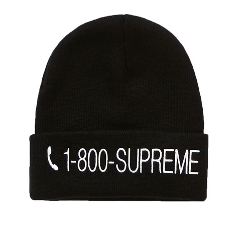 Supreme 1-800 Beanie Black