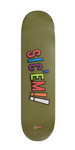 Supreme WTAPS Sic'em! Skateboard Deck Olive (NEW W/ FLAWS)