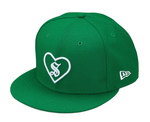 Supreme Heart New Era Green Hat