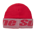 Supreme Reflective Jacquard Beanie Red