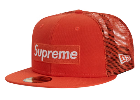 Supreme Box Logo Mesh Back New Era Hat (SS23) Orange