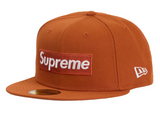 Supreme MLB Teams Detroit Box Logo New Era 59Fifty Fitted Cap Burnt Orange