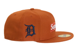 Supreme MLB Teams Detroit Box Logo New Era 59Fifty Fitted Cap Burnt Orange