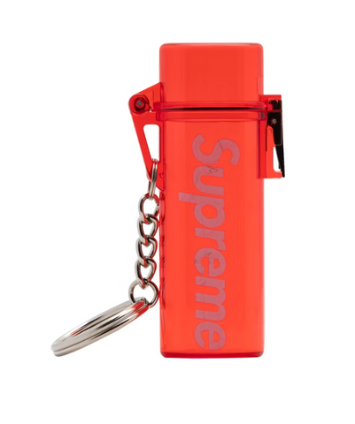 Supreme Waterproof Lighter Case Keychain Red