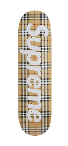Supreme Burberry Skateboard Deck Beige