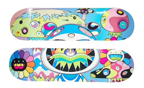 Takashi Murakami x ComplexCon Mutated Skateboard Deck (Set of 2) Multicolor (NEW W/ FLAWS)