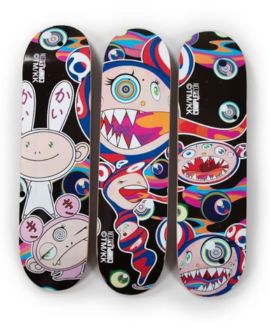 Takashi Murakami x Takashi Murakami Mr Dob Kai Kai Kiki (Set of 3) Skateboard Deck Multi (NEW W/ FLAWS)