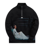 Kith x STAR WARS Leia Quarter Zip Black (WORN)