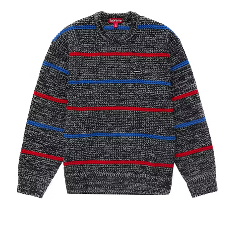Supreme Waffle Small Box Sweater Stripe Melange – THE FIX