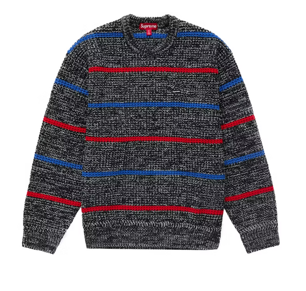 Supreme Waffle Small Box Sweater Stripe Melange – THE FIX