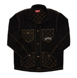 Supreme Diamond Stitch Denim Chore Coat Black