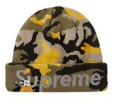 Supreme New Era Split Beanie Brown