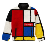 Supreme Reversible Colorblocked Fleece Jacket Red