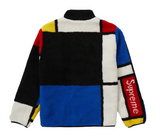 Supreme Reversible Colorblocked Fleece Jacket Red