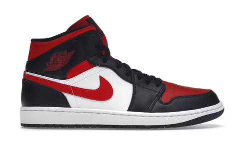 Air Jordan 1 Mid White Black Red (2022)