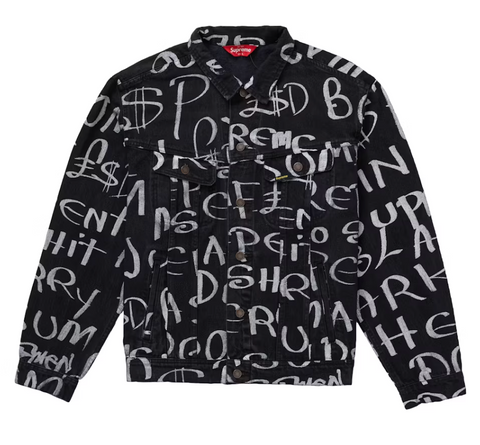 Supreme Black Ark Denim Trucker Jacket Black