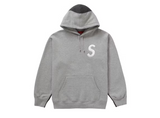 Supreme S Logo Split Hooded Sweatshirt Heather Grey