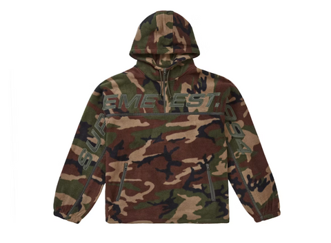 Supreme Polartec Half Zip Hooded Sweatshirt