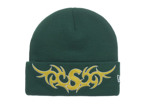 Supreme New Era Tribal S Logo Beanie Green
